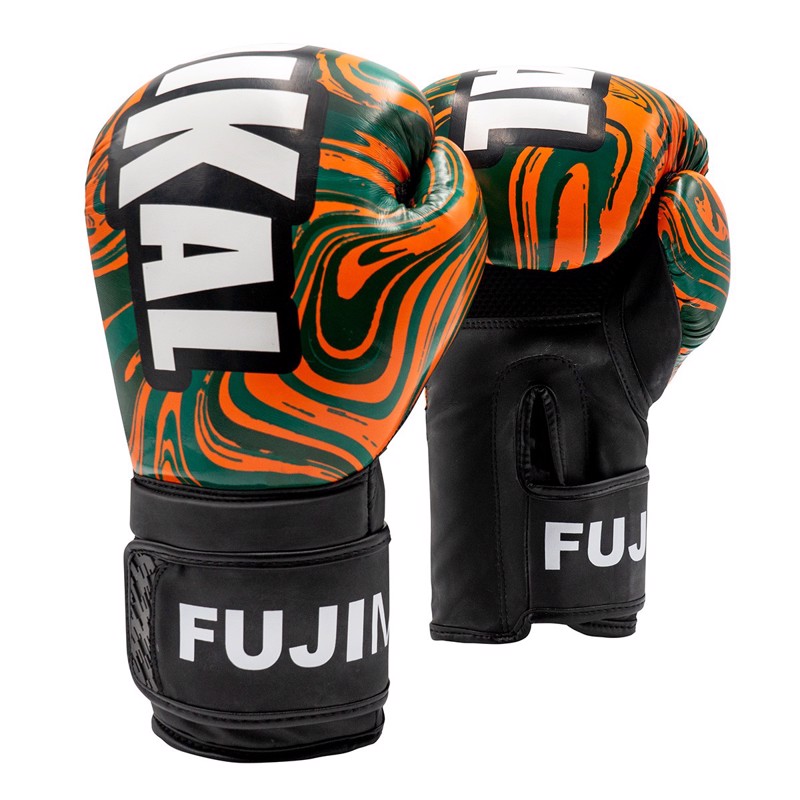 FUJIMAE RADICAL 3 BOXING GLOVES - ORANGE/GREEN